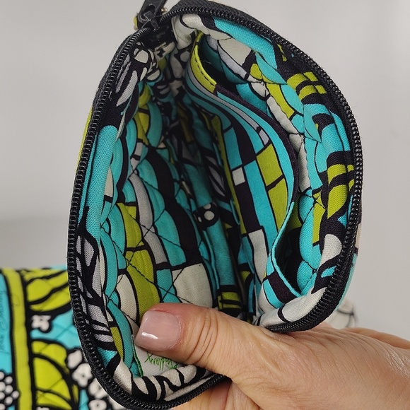 Vera Bradley Island Bloom Tote Small Pouch Retired Print Turquoise Green Set - Picture 11 of 11